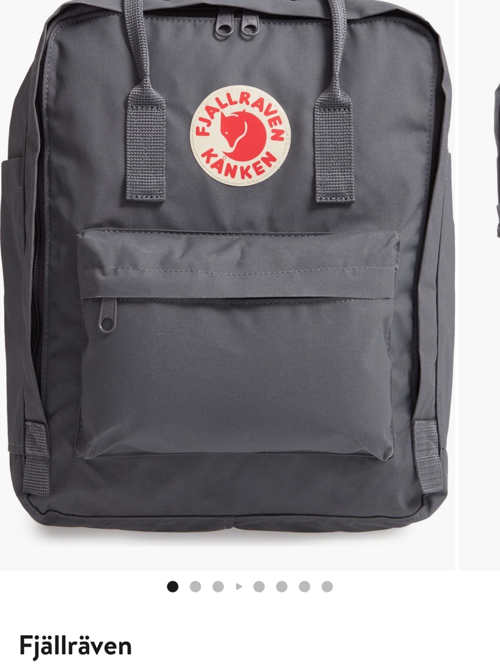 Fjallraven Kånken Backpack in Dark Gray with Dark Gray Logo
